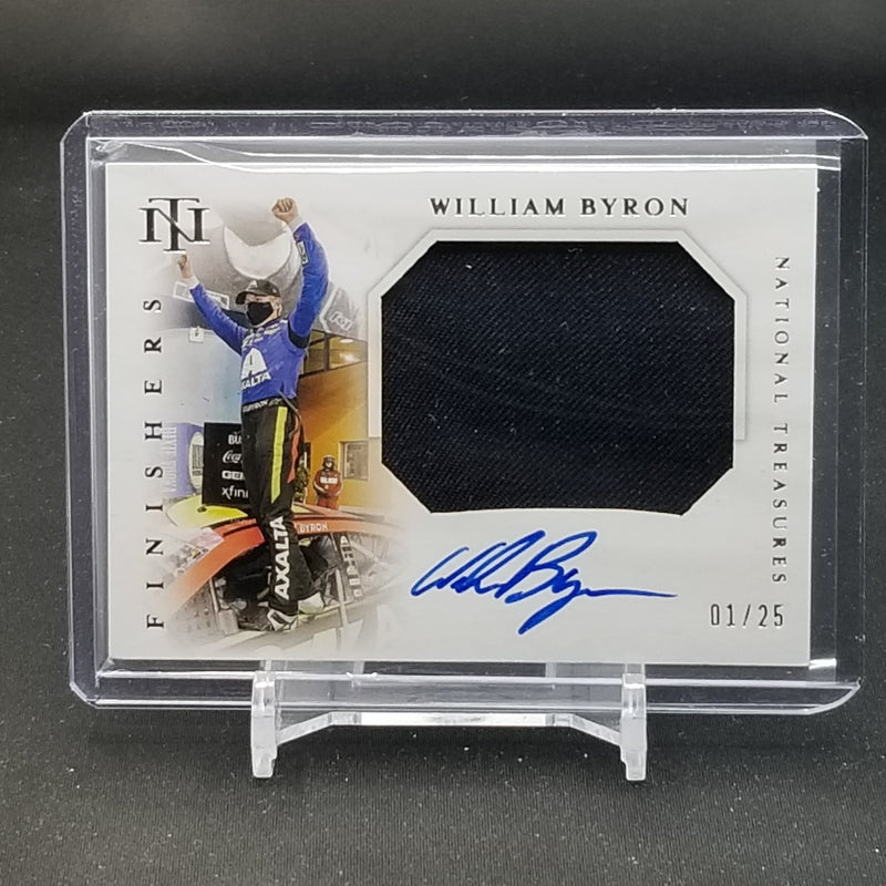2021 PANINI NATIONAL TREASURES RACING - FINISHERS - W. BYRON - #F-WB - #'D/25 - RELIC - AUTOGRAPH