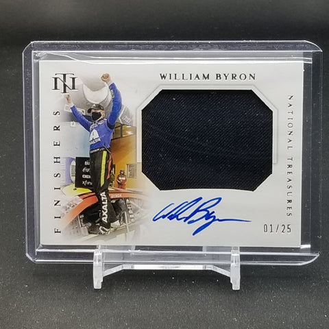 2021 PANINI NATIONAL TREASURES RACING - FINISHERS - W. BYRON - #F-WB - #'D/25 - RELIC - AUTOGRAPH