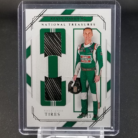 2021 PANINI NATIONAL TREASURES RACING - K. HARVICK - #DRU-KH - #'D/25 - DUAL TIRES RELIC