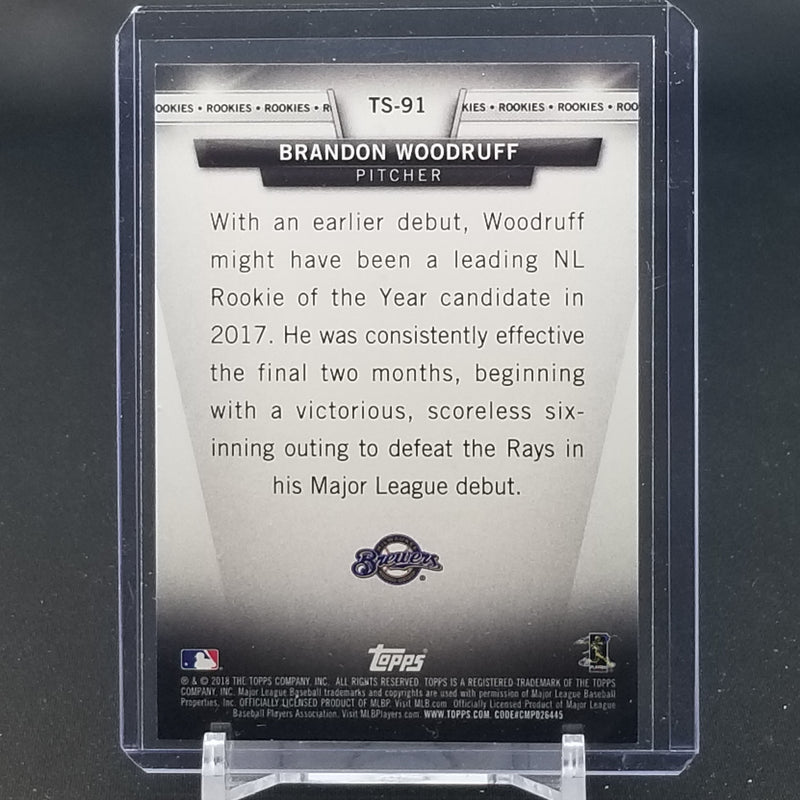 2018 TOPPS SERIES ONE - TOPPS SALUTE - B. WOODRUFF - #TS-91 - #'D/10 - RC