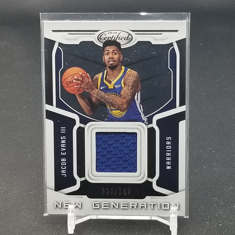2018 PANINI CERTIFIED - NEW GENERATION - J. EVANS III - #NGJ-JE - #'D/149 - RELIC