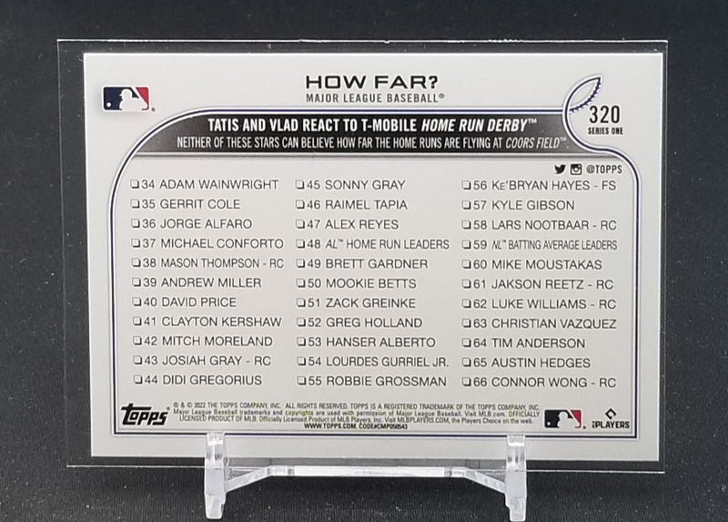 2022 TOPPS SERIES ONE - FOIL - HOW FAR? - F. TATIS / V. GUERRERO -