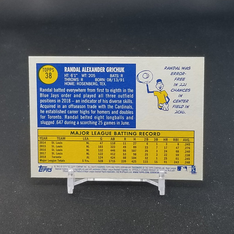 2019 TOPPS HERITAGE - R. GRICHUK -