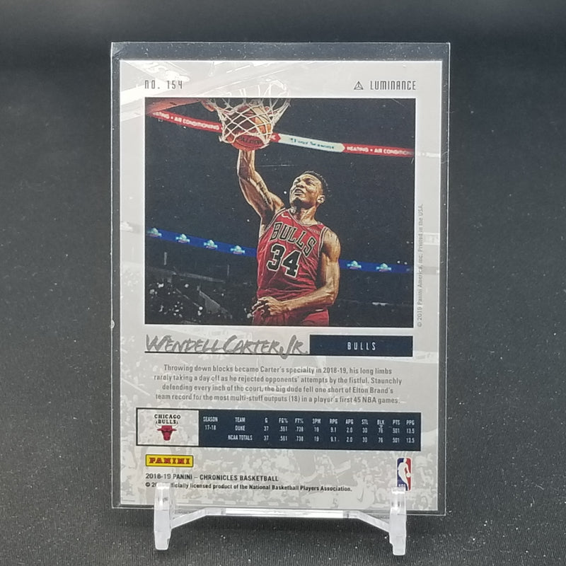 2018 PANINI CHRONICLES - LUMINANCE - BLUE - W. CARTER JR. - #154 - #'D/99 - RC