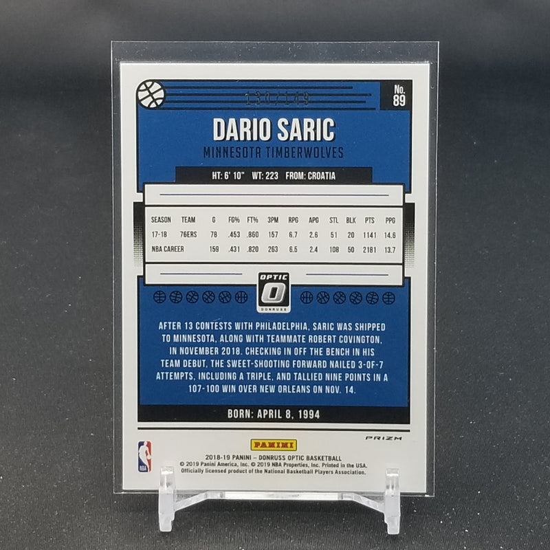 2018 PANINI DONRUSS OPTIC - LIME GREEN PRIZM - D. SARIC - #89 - #'D/149