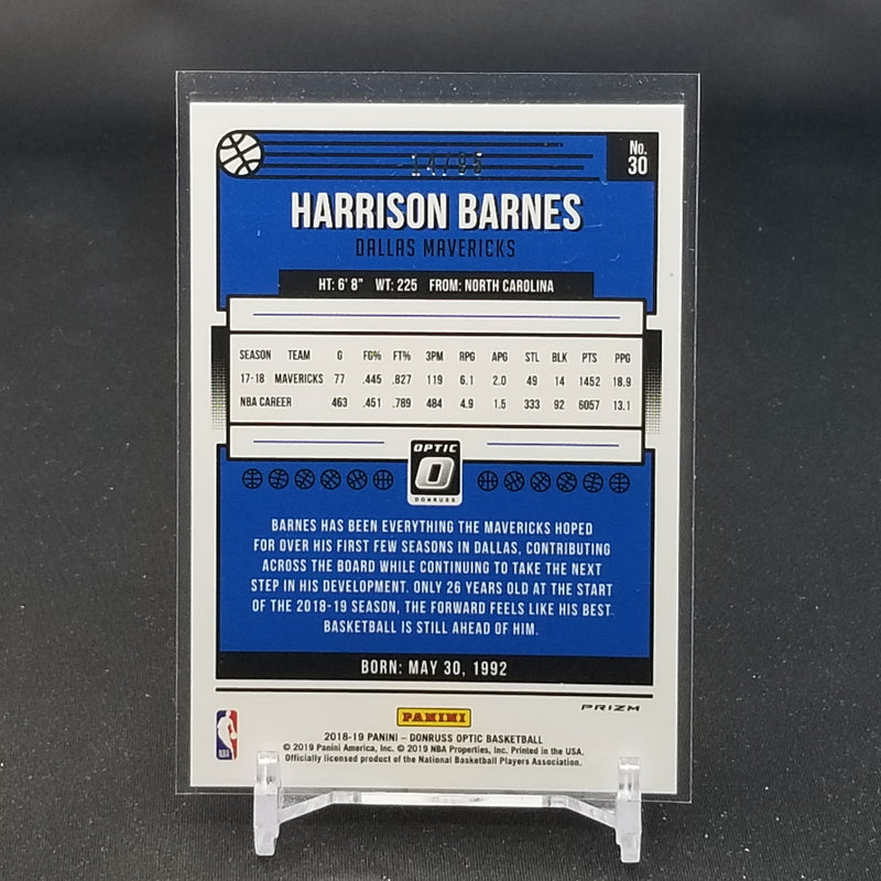 2018 PANINI DONRUSS OPTIC - FAST BREAK PURPLE PRIZM - H. BARNES - #30 - #'D/95