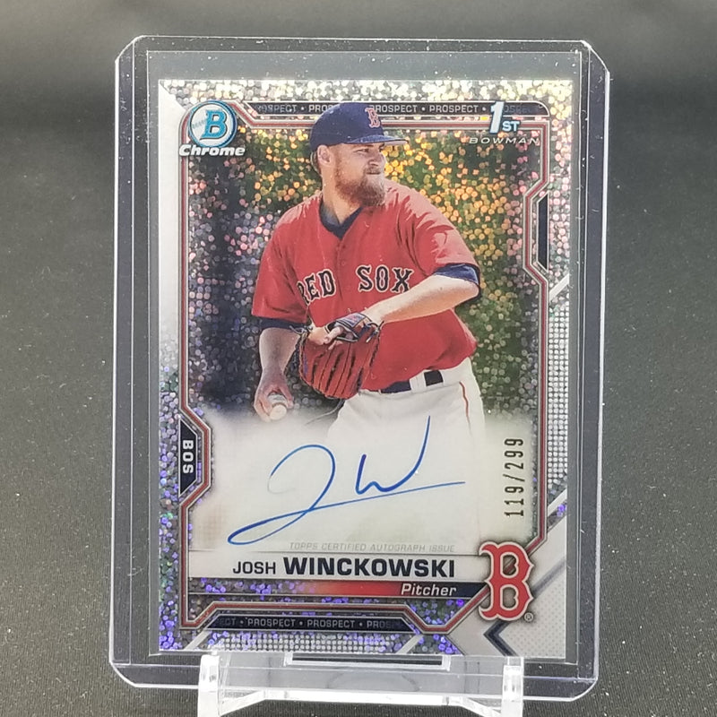 2021 TOPPS BOWMAN CHROME - 1ST BOWMAN - SPECKLE REFRACTOR - J. WINCKOWSKI - #CPA-JWI - #'D/299 - AUTOGRAPH