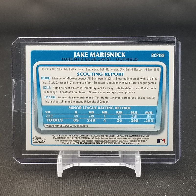 2011 TOPPS BOWMAN CHROME - 1ST BOWMAN - J. MARISNICK -