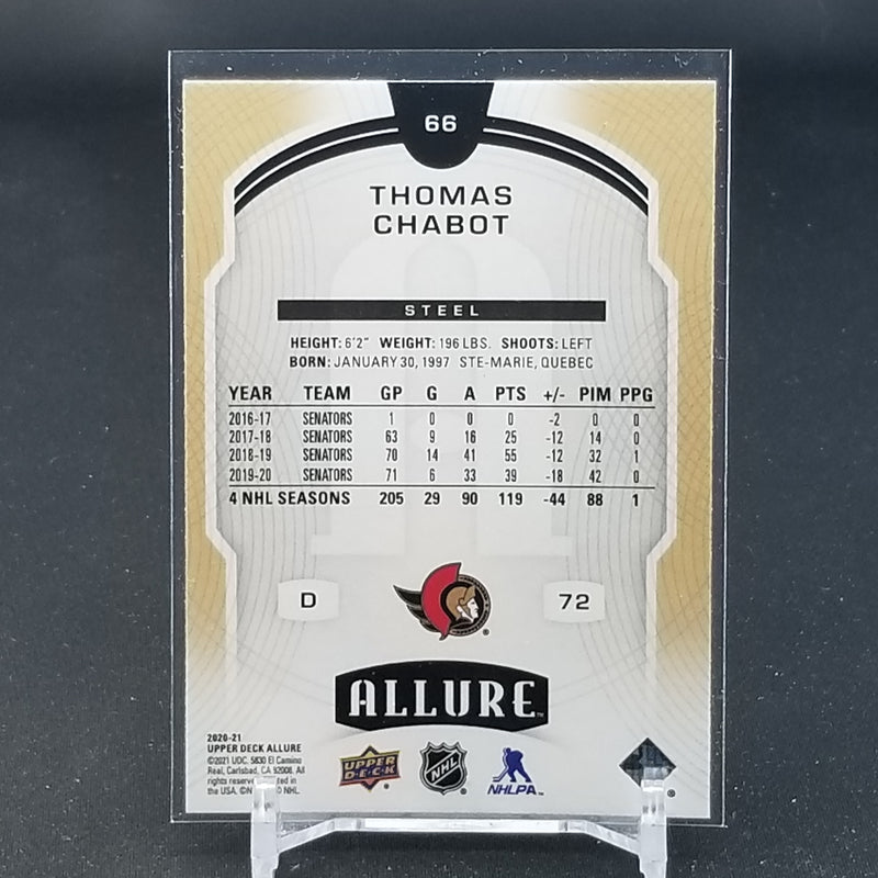 2020 UPPER DECK ALLURE - STEEL - T. CHABOT -