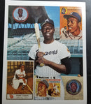 HANK AARON POSTER - BRAVES - 8X10 CARDBOARD POSTER