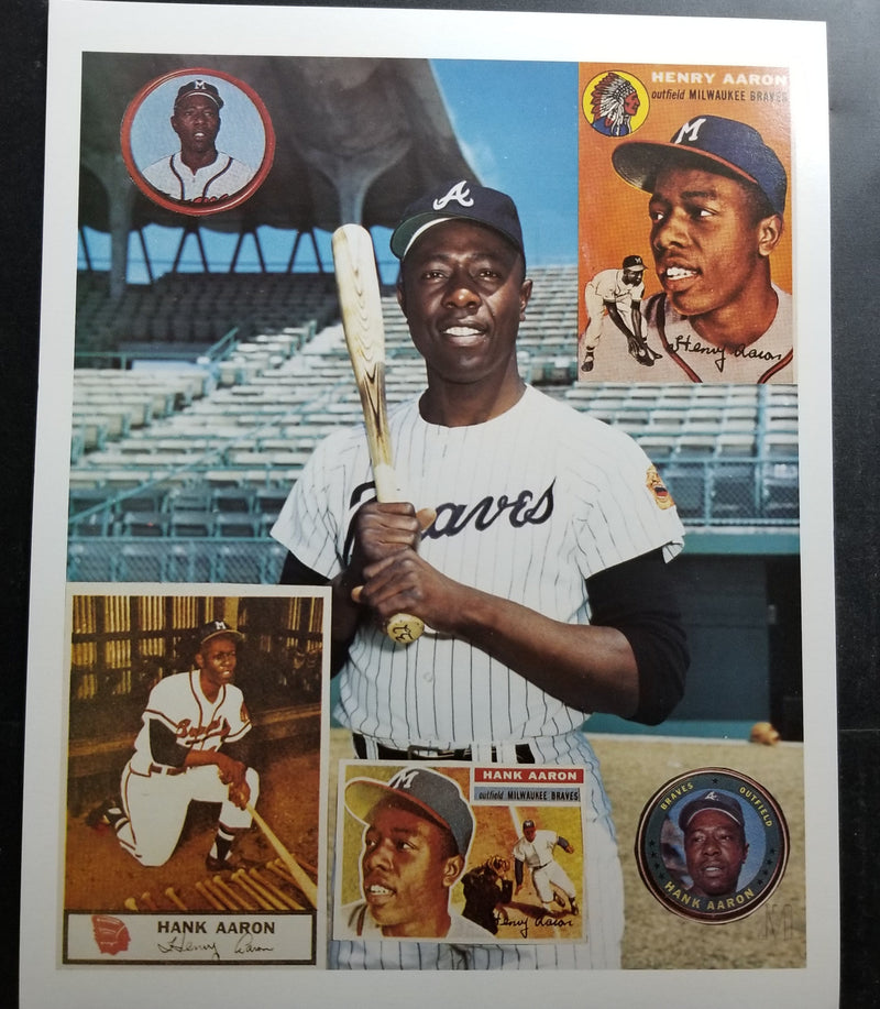 HANK AARON POSTER - BRAVES - 8X10 CARDBOARD POSTER