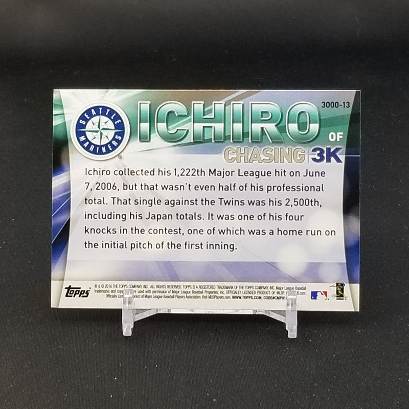 2016 TOPPS - CHASING 3K - ICHIRO -