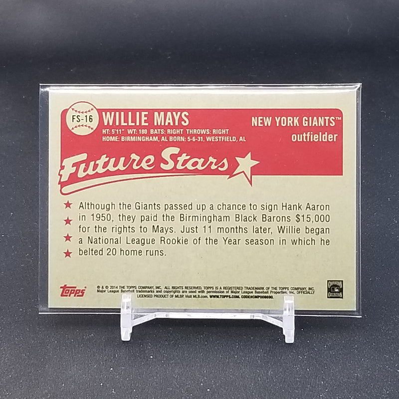 2014 TOPPS - FUTURE STAR - W. MAYS -