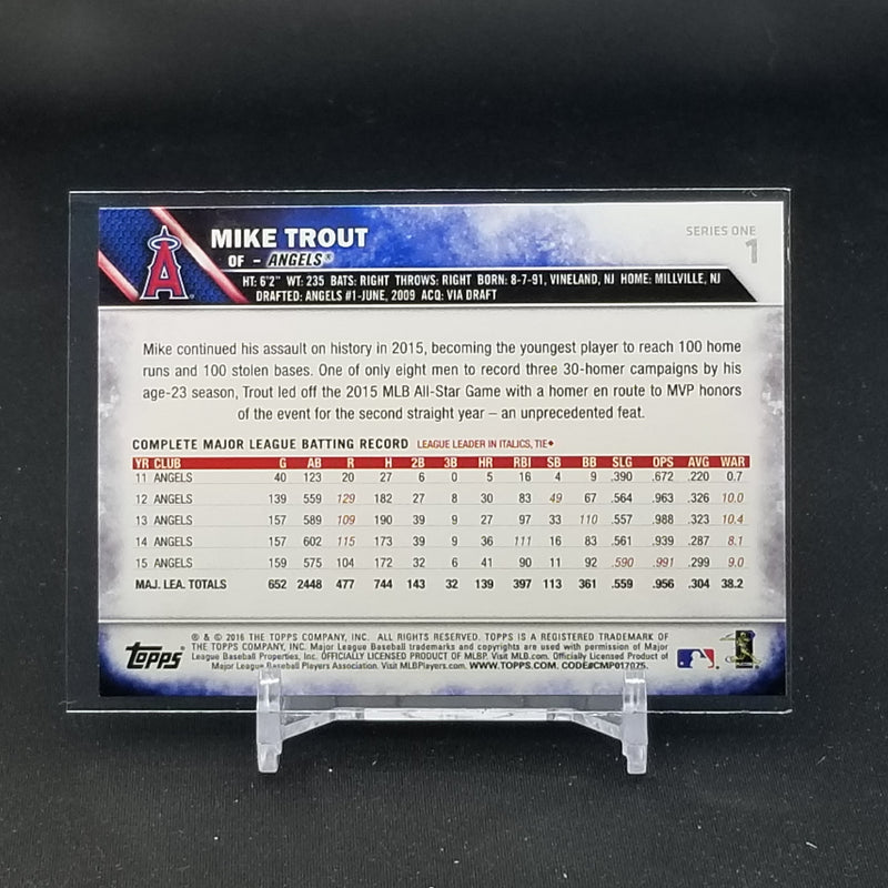 2016 TOPPS SERIES ONE - M. TROUT -