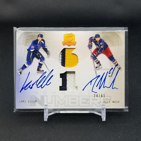 2009 UPPER DECK THE CUP - HONORABLE NUMBERS - L. ELLER / R. NASH - #HN2-EN - #'D/61 - DUAL RELIC - DUAL AUTOGRAPH