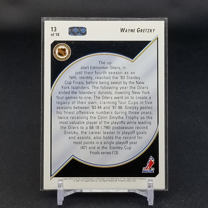 1992 UPPER DECK - HOCKEY HEROES - W. GRETZKY -