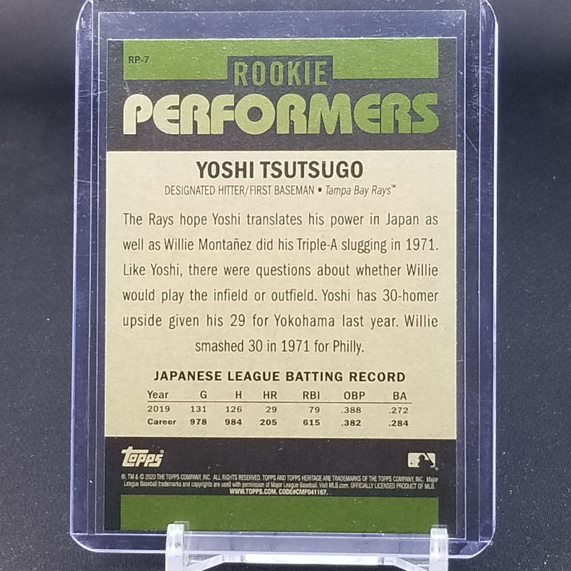 2020 TOPPS HERITAGE - ROOKIE PERFORMERS - Y. TSUTSUGO -