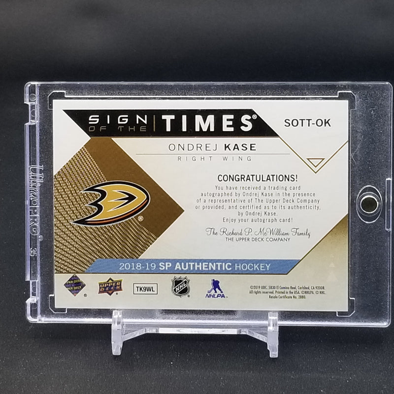 2018 UPPER DECK SP AUTHENTIC - SIGN OF THE TIMES - O. KASE -