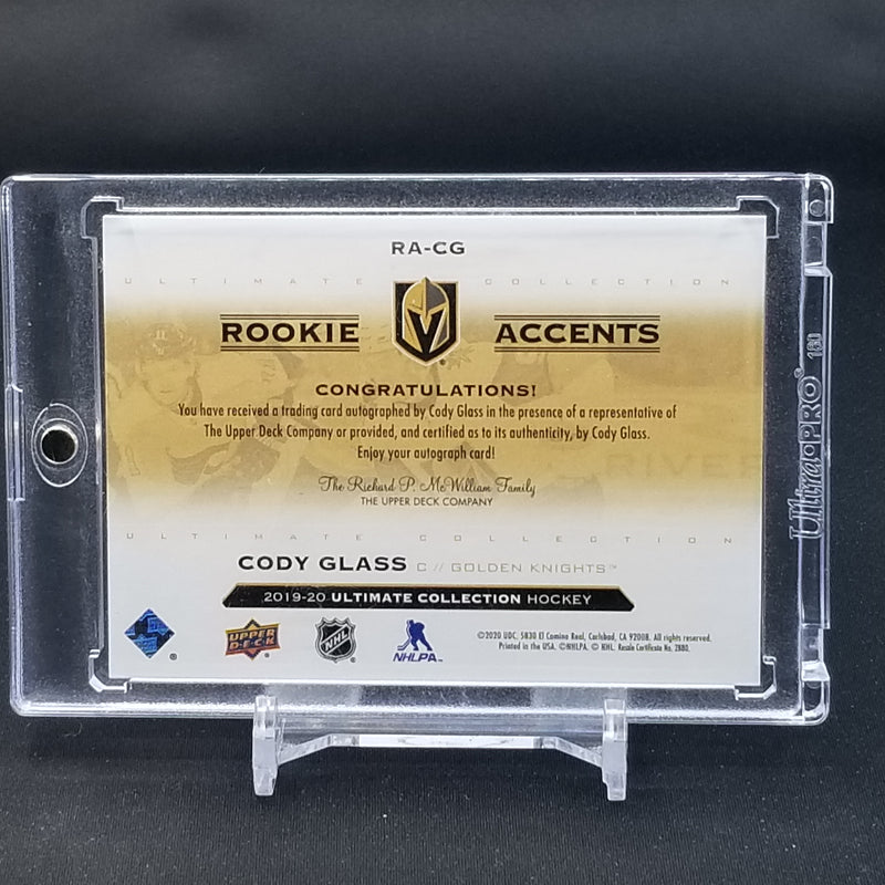 2019 UPPER DECK ULTIMATE COLLECTION - ROOKIE ACCENTS - C. GLADD - #RA-CG - #'D/65 - AUTOGRAPH - RC