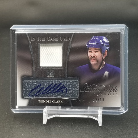 2016 LEAF IN THE GAME USED - W. CLARK - #GUA-WC1 - #'D/30 - RELIC - AUTOGRAPH