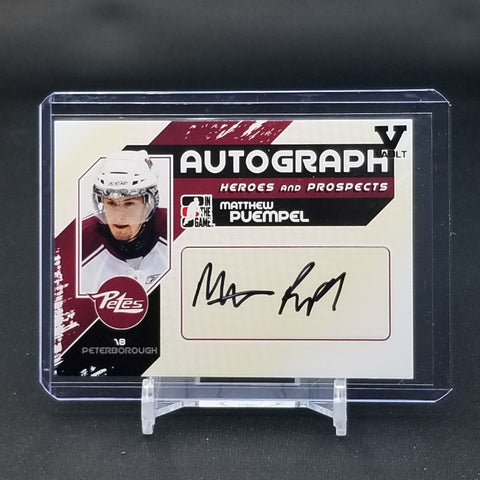 2010 IN THE GAME VAULT - HEROES AND PROSPECTS - M. PUEMPEL - #A-MPU - AUTOGRAPH