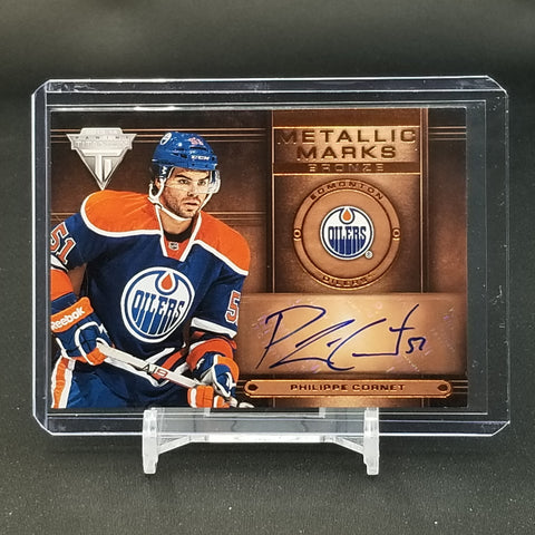 2013 PANINI TITANIUM - METALLIC MARKS BRONZE - P. CORNET - #MM-42 - AUTOGRAPH