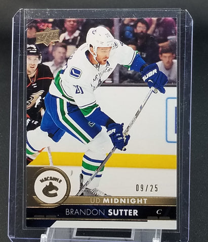 2017 UPPER DECK SERIES ONE - UD MIDNIGHT - B. SUTER - #179 - #'D/25