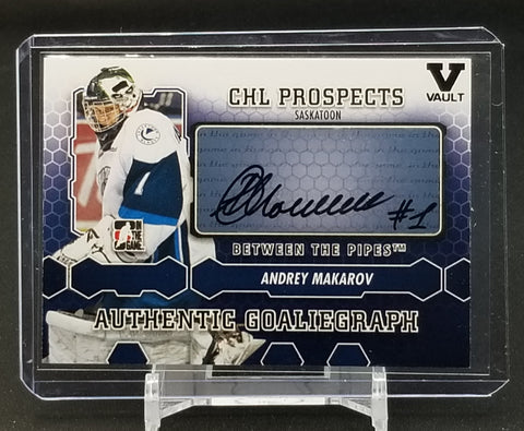 2012 IN THE GAME BETWEEN THE PIPES - CHL PROSPECTS - A. MAKAROV - #A-AM - AUTOGRAPH