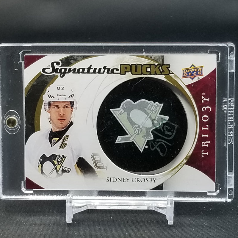 2015 UPPER DECK TRILOGY - SIGNATURE PUCKS - S. CROSBY -