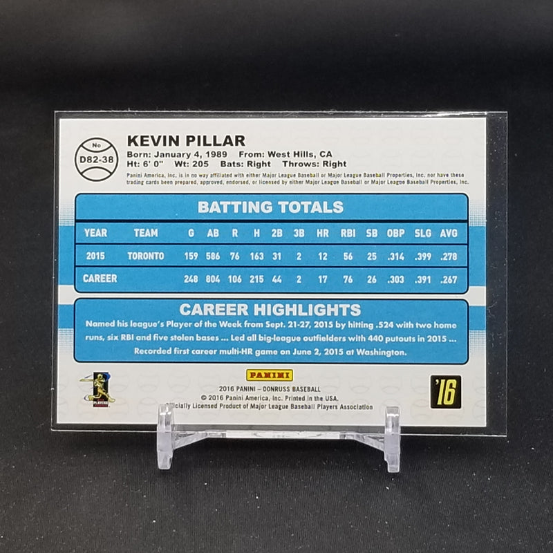 2016 PANINI DONRUSS - BLACK - K. PILLAR - #D82-38 - #'D/99