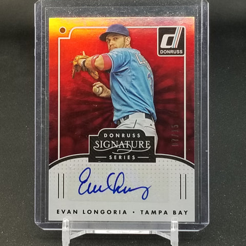 2016 PANINI DONRUSS - SIGNATURE SERIES - RED - E. LONGORIA - #SGS-EL - #'D/15 - AUTOGRAPH