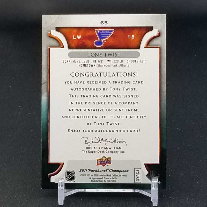 2011 UPPER DECK PARKHURST CHAMPIONS - T. TWIST -