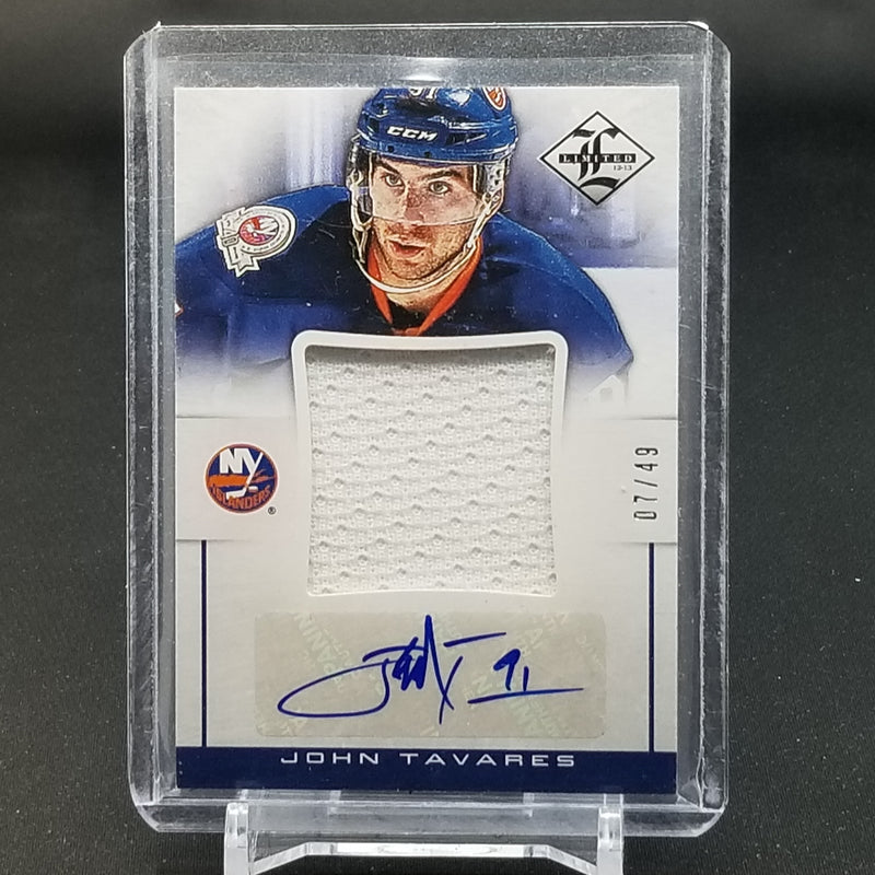2012 PANINI LIMITED - AUTHENTIC JUMBO MATERIAL - J. TAVARES - #JJ-JA - #'D/49 - RELIC - AUTOGRAPH