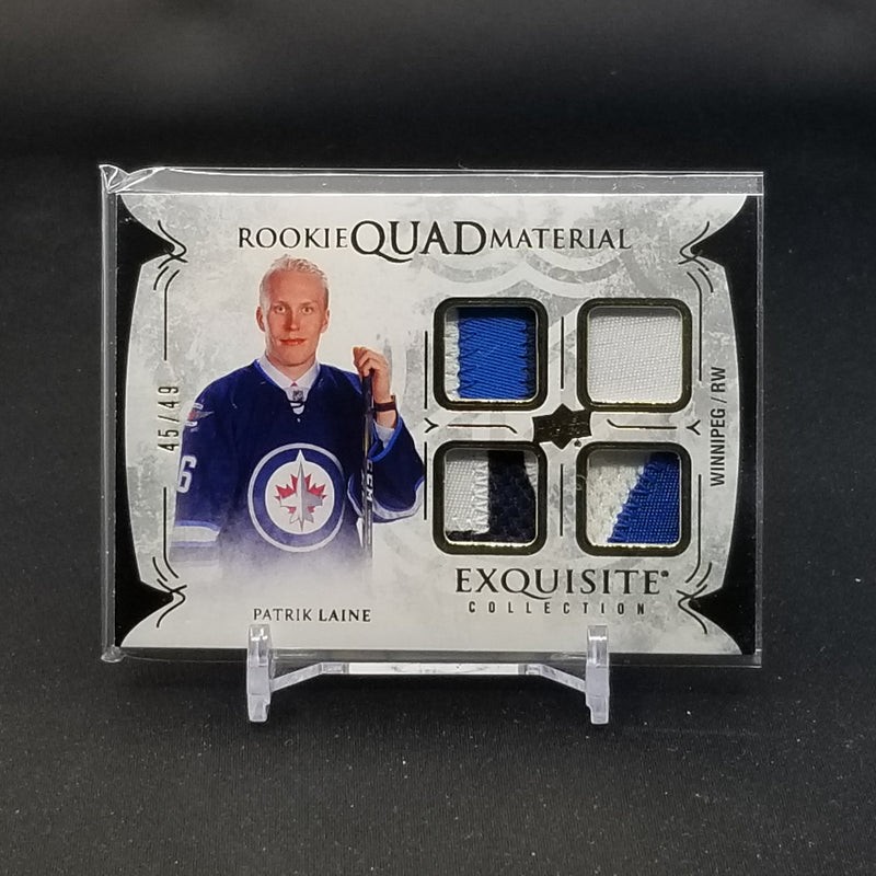2016 UPPER DECK EXQUISITE COLLECTION - ROOKIE QUAD MATERIAL - P. LAINE - #RQ-PL - #'D/49 - QUAD RELIC - RC