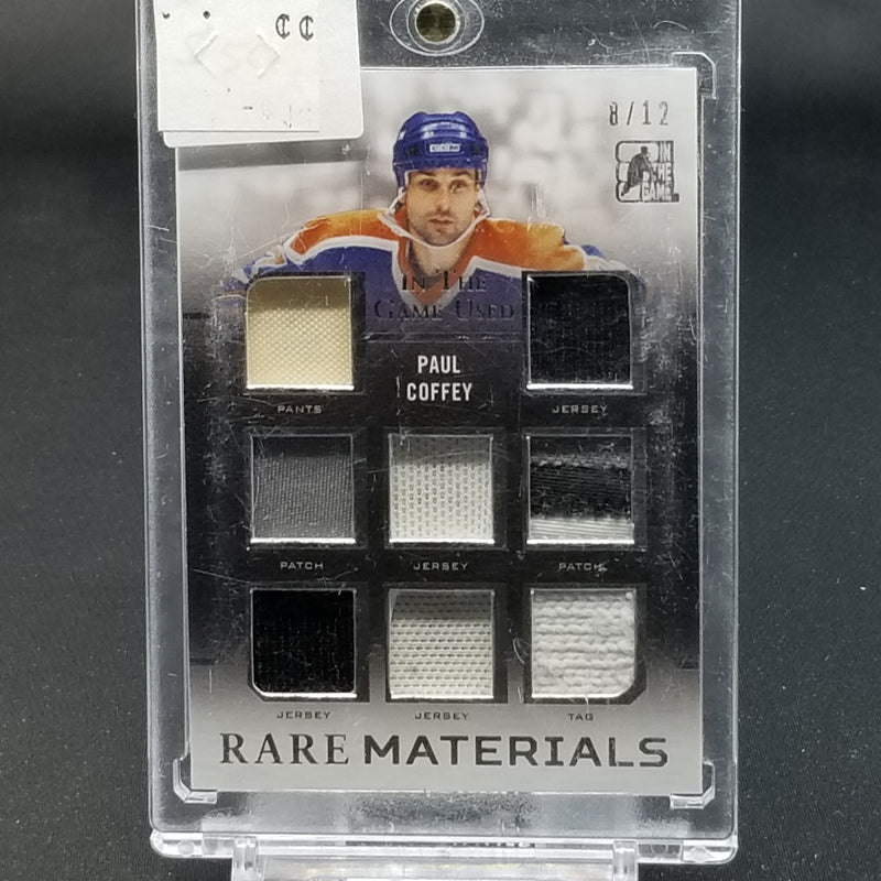 2016 LEAF IN THE GAME USED - RARE MATERIALS - P. COFFEY - #RM-06 - #'D/12 - 8X RELIC