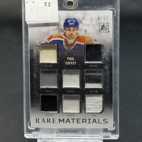 2016 LEAF IN THE GAME USED - RARE MATERIALS - P. COFFEY - #RM-06 - #'D/12 - 8X RELIC