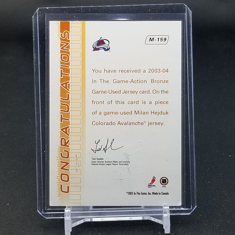 2003 IN THE GAME VAULT - IN THE GAME ACTION - M. HEJDUK - #M-159 - #'D/1 - RELIC