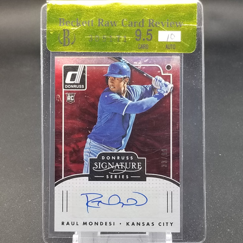 2016 PANINI DONRUSS - SIGNATURE SERIES - RED - R. MONDESI - #SGS-RM - #'D/99 - RC - BGS RAW 9.5 - AUTOGRAPH 10