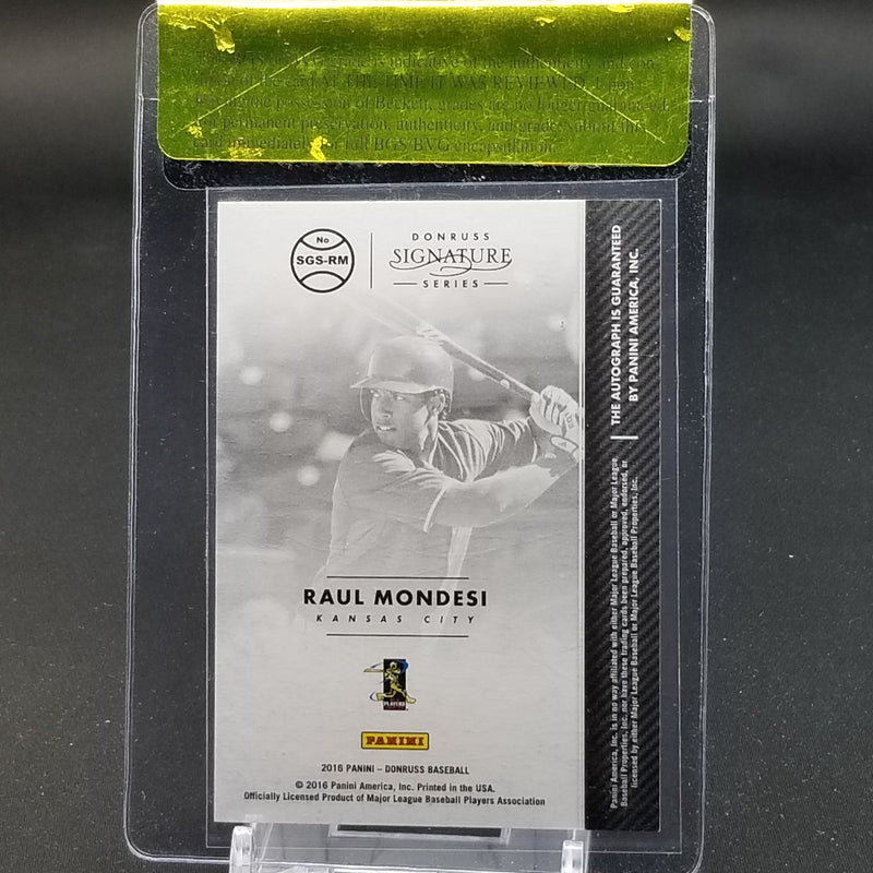 2016 PANINI DONRUSS - SIGNATURE SERIES - RED - R. MONDESI - #SGS-RM - #'D/99 - RC - BGS RAW 9.5 - AUTOGRAPH 10