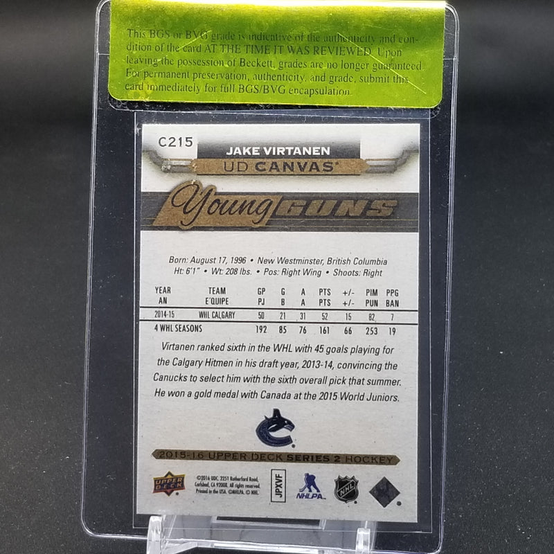 2015 UPPER DECK SERIES TWO - UD CANVAS - YOUNG GUNS - J. VIRTANEN -