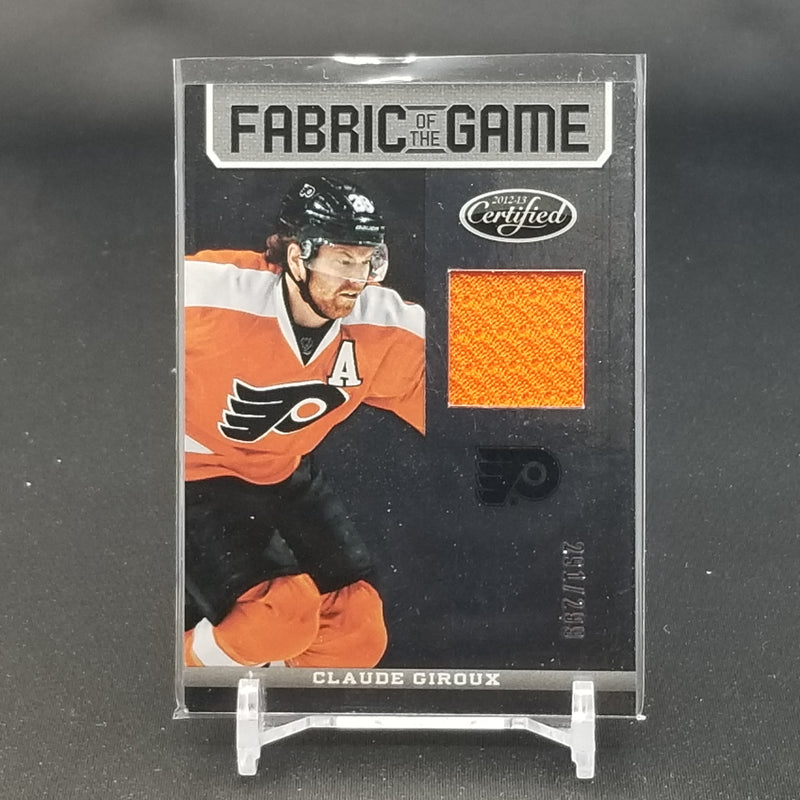 2012 PANINI CERTIFIED - FABRIC OF THE GAME - C. GIROUX - #FOG-CG - #'D/299 - RELIC