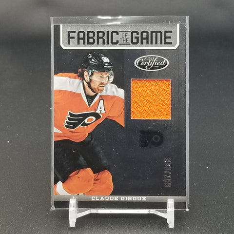 2012 PANINI CERTIFIED - FABRIC OF THE GAME - C. GIROUX - #FOG-CG - #'D/299 - RELIC