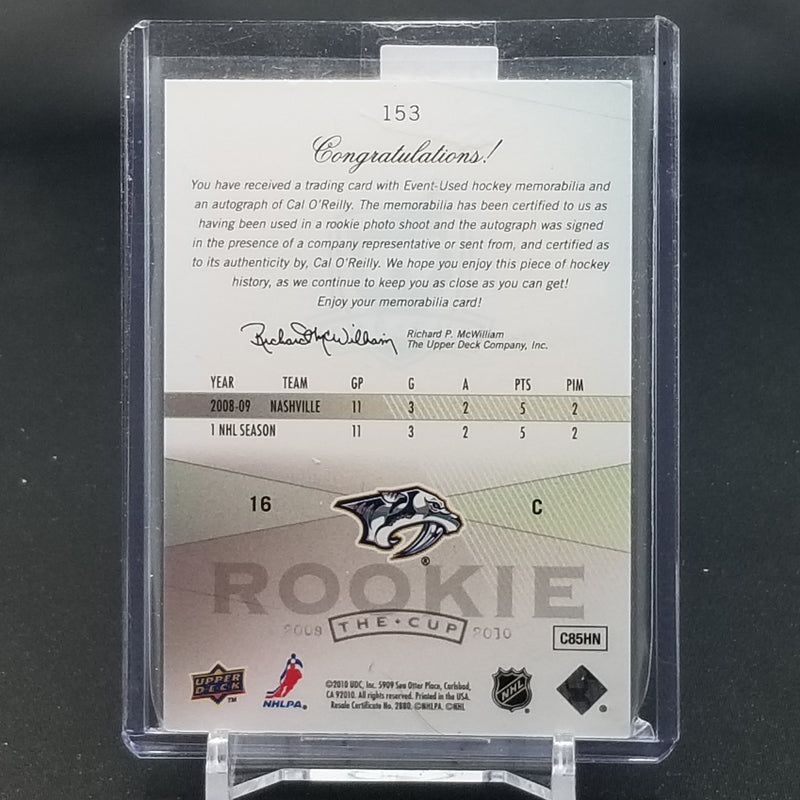 2010 UPPER DECK THE CUP - C. O'RIELLY - #153 - #'D/249 - RELIC - AUTOGRAPH - RC