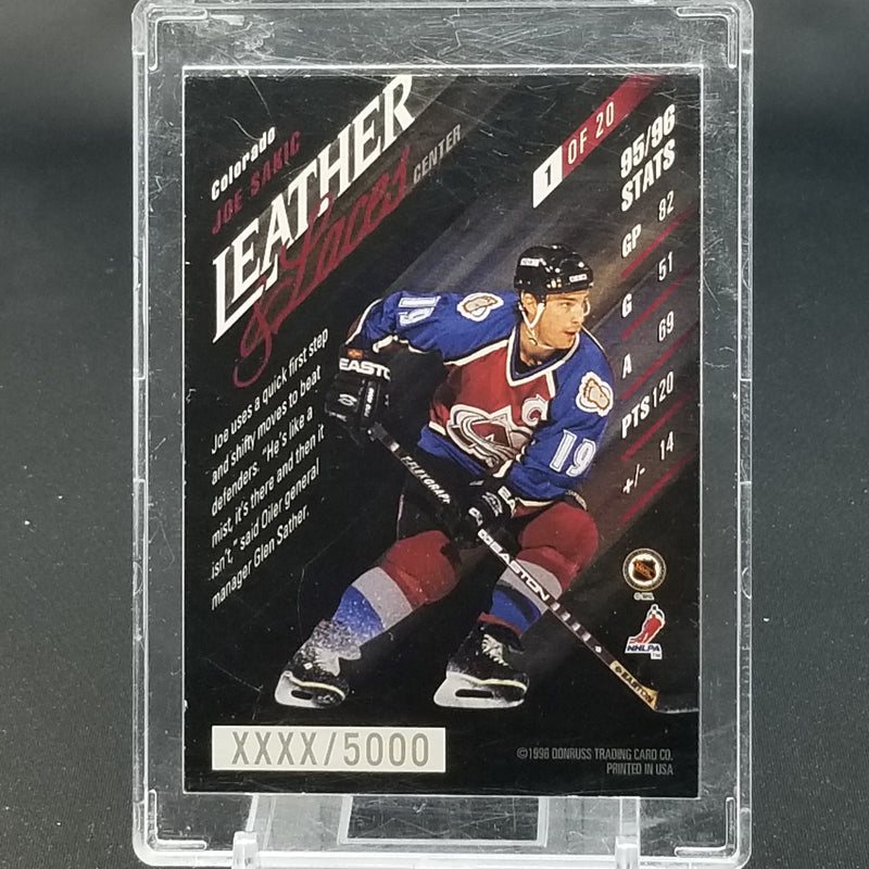 1996 LEAF DONRUSS - LEATHER & LACES - J. SAKIC - #1 - #'D/5000 (SAMPLE CARD)