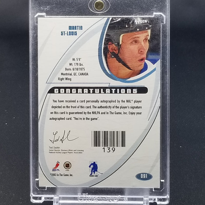 2003 IN THE GAME - SIGNATURE VAULT - M. ST-LOUIS -