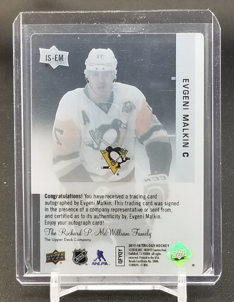 2017 UPPER DECK TRILOGY - ICE SCRIPTS - E. MALKIN -