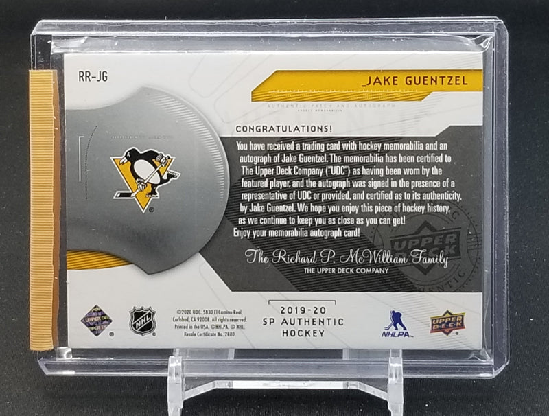 2019 UPPER DECK SP AUTHENTIC - ROOKIE REVIEWS - J. GUENTZEL - #RR-JG - #'D/25 - RELIC - AUTOGRAPH - RC