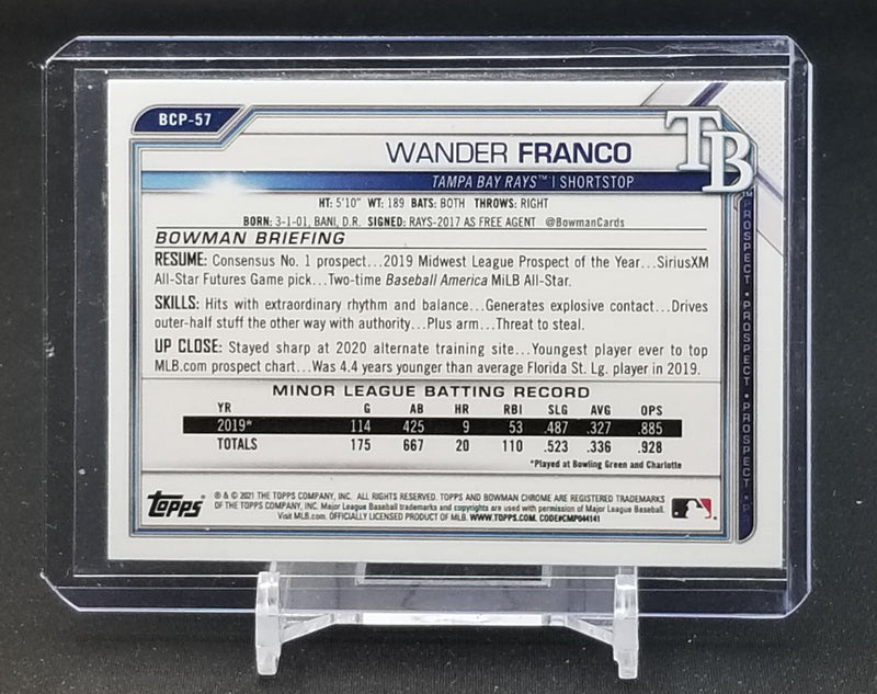 2021 TOPPS BOWMAN CHROME - W. FRANCO -