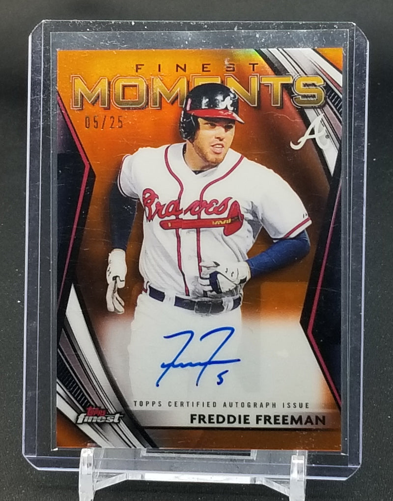2021 TOPPS FINEST - FINEST MOMENTS - ORANGE - F. FREEMAN - #FMA-FF - #'D/25 - AUTOGRAPH