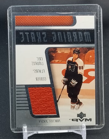 2001 UPPER DECK MVP - MORNING SKATE - E, LINDROS - #J-EL - RELIC